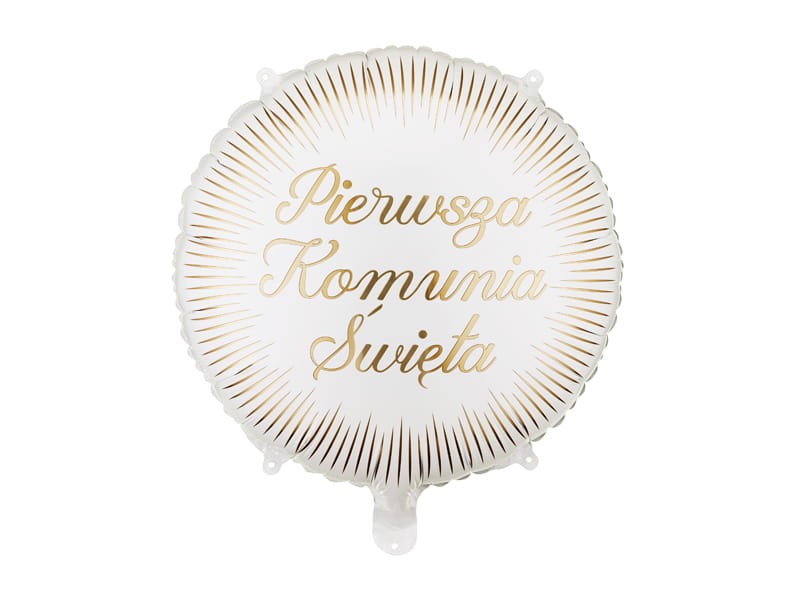 Balon foliowy Pierwsza komunia święta, 35x35 cm, mix