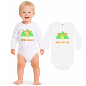 Król Julian - białe body dla chłopca na urodziny