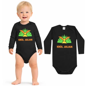 Król Julian - czarne body dla chłopca na urodziny