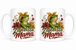 Kubek dla mamy - Żajebista Mama ze złotą chustką