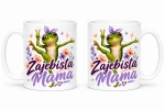 Kubek dla mamy - Żajebista Mama z fioletową chustką