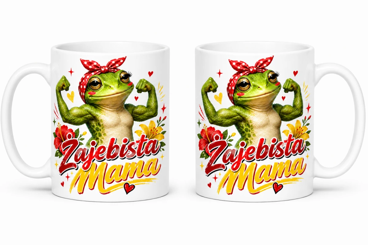 Kubek dla mamy - Żajebista Mama Siłaczka