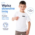 Koszulka na WF z dowolnym imieniem dziecka – nadruk z przodu