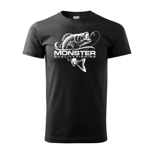Koszulka wędkarska Monster Quality Fishing - czarna