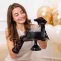 Dekoracja na tort Korona srebrna 10 cm