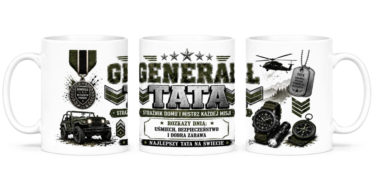 Kubek dla taty Generał Tata z nadrukiem