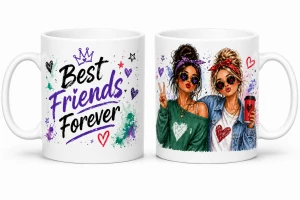 Kubek Best Friends Forever - kolorowe serca