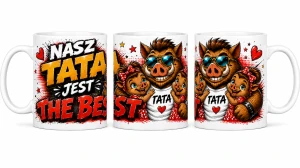 Kubek dla taty - Nasz Tata jest The Best czerwony