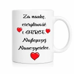 Kubek dla najlepszej nauczycielki 330 ml – prezent na Dzień Nauczyciela