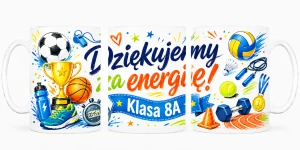 Kubek dla nauczyciela WF - dziękujemy za energię