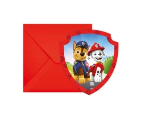 Zaproszenia z kopertami Paw Patrol Rescue Heroes, 6 szt.