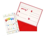 Zaproszenia z kopertami Happy Birthday Streamers Party, 6 szt