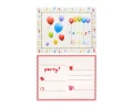 Zaproszenia z kopertami Happy Birthday Streamers Party, 6 szt
