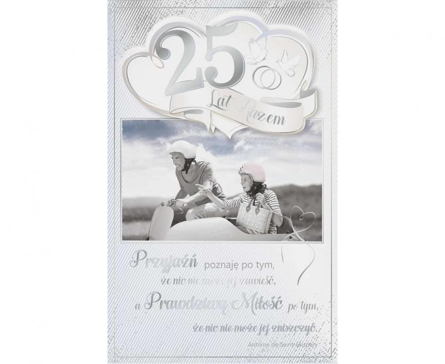 Kartka na rocznicę ślubu - 25 lat razem
