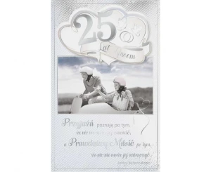 Kartka na rocznicę ślubu - 25 lat razem