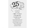 Kartka na rocznicę ślubu - 25 lat razem