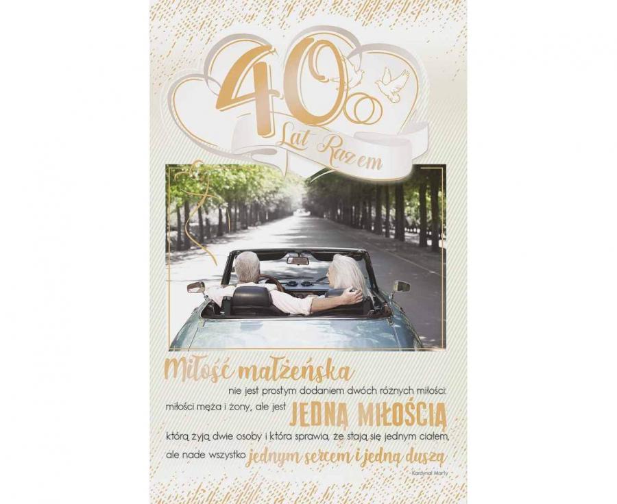 Kartka na rocznicę ślubu - 40 lat razem
