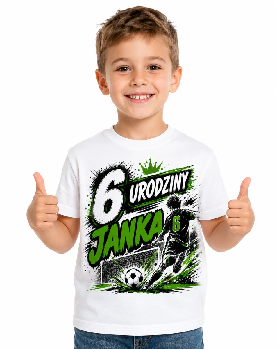 Koszulka piłkarska na 6. urodziny z imieniem