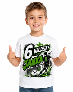 Koszulka piłkarska 6 urodziny z imieniem