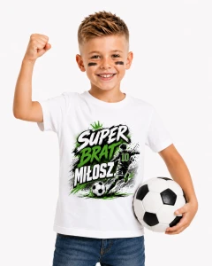 Koszulka Super brat z imieniem - piłka