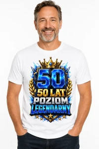 Koszulka na 50 urodziny – Poziom legendarny