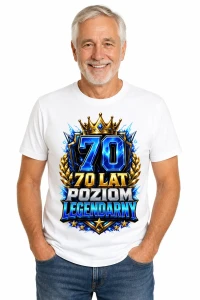 Koszulka na 70 urodziny – Poziom legendarny