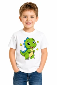 Koszulka dziecięca z dinozaurem