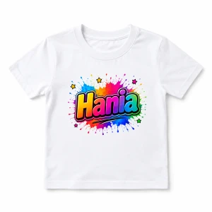 Koszulka dziecięca z tęczowym imieniem – personalizowana