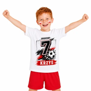 Koszulka piłkarska 7 urodziny z imieniem – Piłkarskie Emocje