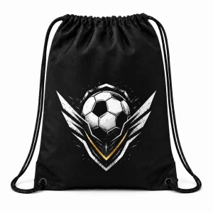 Worek czarny z nadrukiem Futbolowy Emblemat