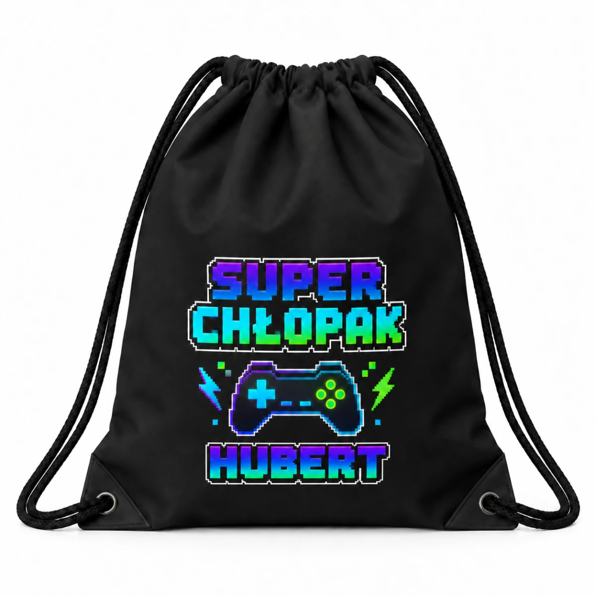 Worek czarny na Dzień Chłopaka – Super Gamer z imieniem