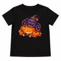 Koszulka dziecięca Halloween z fioletowym pajączkiem i dynią