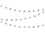 Girlanda Gwiazdki, srebrny, 3,6m, baner