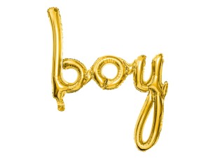 Balony złote BOY 63,5x74cm BABY SHOWER