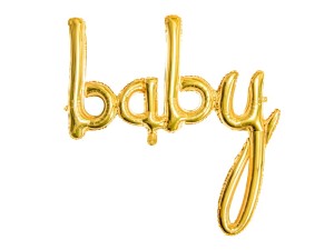 Balony złote BABY 73,5x75,5cm BABY SHOWER