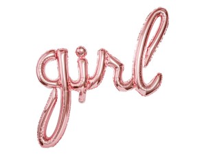 Balony różowe złoto GIRL 77x70cm BABY SHOWER