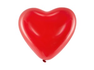 Balony serca serce pastelowe czerwone 6szt 10 cali