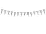 Girlanda flagietki, srebrne, 2,15 m baner