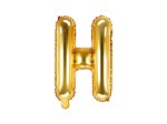 Balon foliowy litera H złota 35cm 1szt