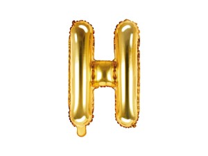 Balon foliowy litera H złota 35cm 1szt