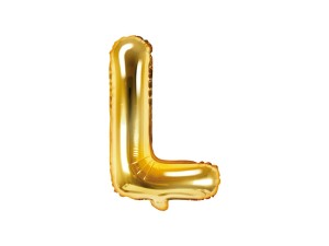 Balon foliowy litera L złota 35cm 1szt