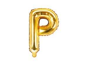 Balon foliowy litera P złota 35cm 1szt