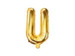 Balon foliowy litera U złota 35cm 1szt