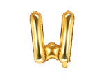 Balon foliowy litera W złota 35cm 1szt