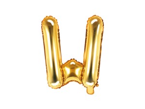 Balon foliowy litera W złota 35cm 1szt