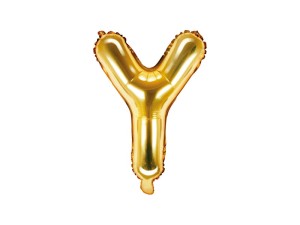 Balon foliowy litera Y złota 35cm 1szt