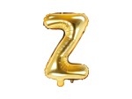 Balon foliowy litera Z złota 35cm 1szt