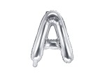 Balon foliowy litera A srebrny 35cm 1szt