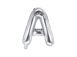 Balon foliowy litera A srebrny 35cm 1szt
