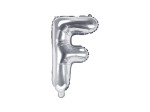 Balon foliowy litera F srebrny 35cm 1szt